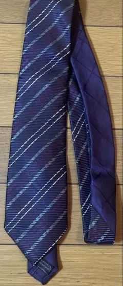 4702 紫　ストライプ　ネクタイ