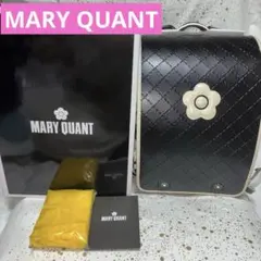 大人気♪【新品 】マリークワント、可愛いお花とキルトのランドセル、ブラック、黒