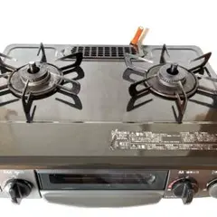 【中古】グリル付きガステーブル　ガスコンロ　Rinnai Siセンサー リンナイ 3口ガスコンロ 都市ガス用 Siセンサー付 グリル付き｜Yahoo