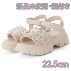 【新品】GRLフラワー刺繍スポーツサンダル[zr1065]ベージュ22.5cmのサムネイル