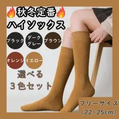 【極暖】選べる3色　ハイソックス 厚手 防寒 レディース ニーハイ 冷え性対策