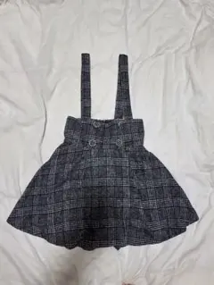 チェック柄ジャンバースカート