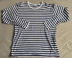marimekko ボーダー 長袖カットソー ネイビー×ホワイト Mのサムネイル