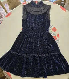 Kate Spade ノースリーブ ブラックベルベット レース ドレス　サイズ0