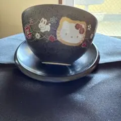 [平成レトロ] ハローキティ 湯呑み皿付き [2001年製]激レア