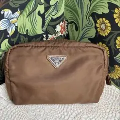 □ a00653 PRADA【プラダ】 ポーチ 巾着 三角ロゴ 三角プレート - メルカリ