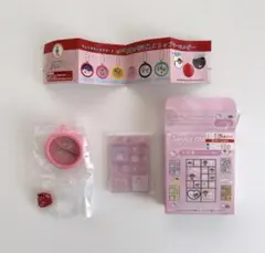 トレーディングミニタイルシール&レトロ壁掛け時計風クリップ　リトルツインスターズ