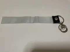 銀テープ専用キーホルダーストラップ　黒ラメ