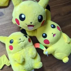 ピカチュウ　ぬいぐるみ　レトロ　3点まとめ売り