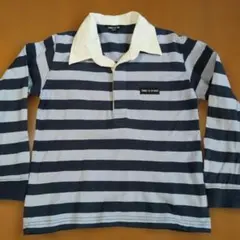 COMME CA ISM ストライプ長袖シャツ 130A