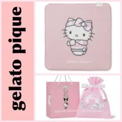 新品︎✿ ジェラートピケ ハローキティ タオル ハンカチ ショッパー付き