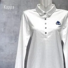 Kappa レディースゴルフ 長袖ポロシャツ ハウンドトゥース 千鳥格子柄 L
