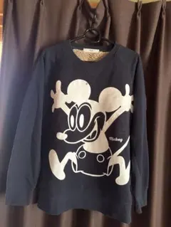 ミッキーマウス グラフィック 長袖トップス