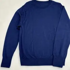 無印良品 ウール100% ニット セーター ブルー