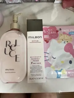 milbon repair ヘアミルク ボディクリーム キティちゃん顔パックのサムネイル
