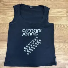 ARMANI JEANS ロゴプリント ノースリーブカットソー ブラックのサムネイル