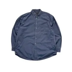 7BS3【Croft&barrow】無地ボタンダウン長袖シャツ　古着