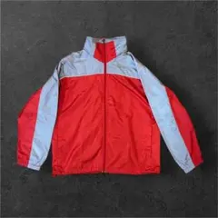 NIKE ナイロンジャケット 赤とグレー ドローコード付き　子供用　150cm