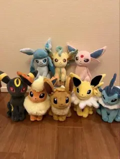ポケモン ぬいぐるみ　イーブイと進化系7体　まとめ売り イーブイ進化系たちの等身大ぬいぐるみが登場。受注販売が国内4