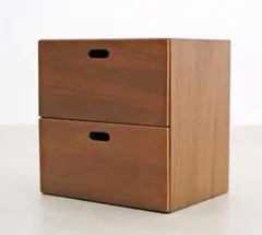 MUJI 無印良品 スタッキングチェスト 引き出し 2杯 ウォールナット