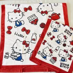 綿100% ハローキティ バスタオル&フェイスタオル お得な2枚セット 匿名