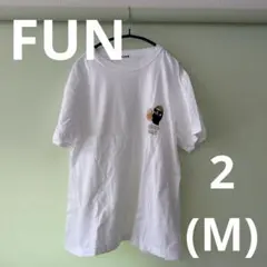 FUN GOOD DAY Tシャツ ホワイト ワンポイント ホワイト