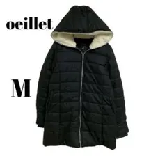 【ウイエ】フードボアジャケット　裏ボア　アウター　黒　もこもこ　防寒　ダウン　冬