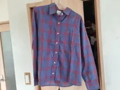 THE NORTH FACE 長袖シャツ 青赤チェック