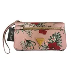 GUESS ゲス 花柄 ポーチ リストレット付き ピンク フラワー 財布 カードのサムネイル