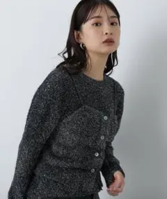 n.　ラメフェザービスチェニットセット　ブラック　セット