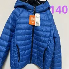 新品ユニクロ ライトウォームパデットパーカ ブルー140 コート アウター