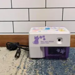 電動鉛筆削り フラワー＆キャット パープルのサムネイル