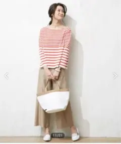 麻シャンブレー ワイドパンツのサムネイル