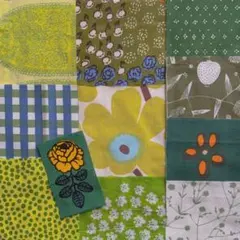 マリメッコ ヴィンテージ カールニッカ タンツ ミニウニッコ ハギレセット 緑系