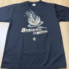 バスケットボール バスケ 服 Tシャツ CONVERSE 黒 ゴールド Mサイズ
