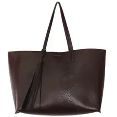 サンローラン　パンチングロゴレザートートバッグ