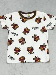 ヒスミニ テディ総柄Tシャツ80