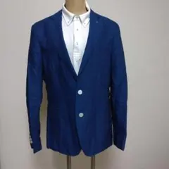 美品　青いテーラードジャケット