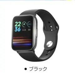 ブラック スマートウォッチ 本体　時計　心拍　スポーツ　アラーム