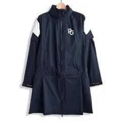 638 パーリーゲイツ ビックロゴレインワンピース定価44000円 ネイビー