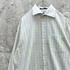 NAUTICA　ノーティカ　長袖　チェックシャツ　古着　イエロー　黄色　16