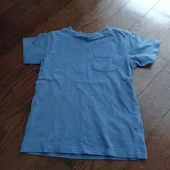ポケット付きTシャツ　ブルー系