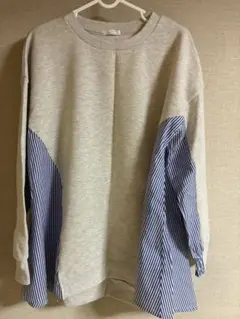 URBAN RESEARCH 長袖トップス グレー ストライプのサムネイル