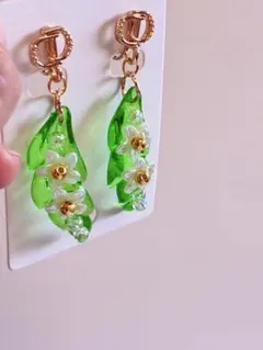 ☆❤️ 蝶々 蝶 花 じゃらじゃら パール ピアス イヤリング - メルカリ