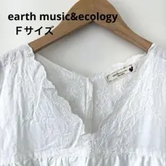 earth music&ecology 刺繍レースワンピース　Fサイズ