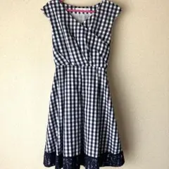 MERCURYDUO‪ チェック柄 ノースリーブワンピ ひざ丈 ワンピース