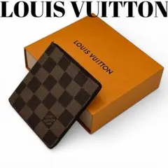 【美品】ルイヴィトン ポルトビエ 6カルトクレディ 二つ折り財布 ダミエ