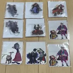 セガラッキーくじ　ディズニーヴィランズ　アクリルスタンド　ステッカーセット　9点