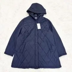 【新品タグ付き】エムビーミントブリーズ キルティングコート ネイビー 4XL