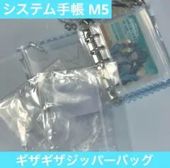 システム手帳 M5 ギザギザジッパーバッグ リフィル 2枚組